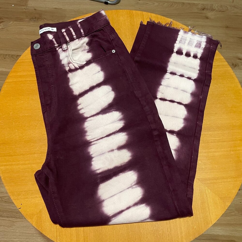 burgundy jeans